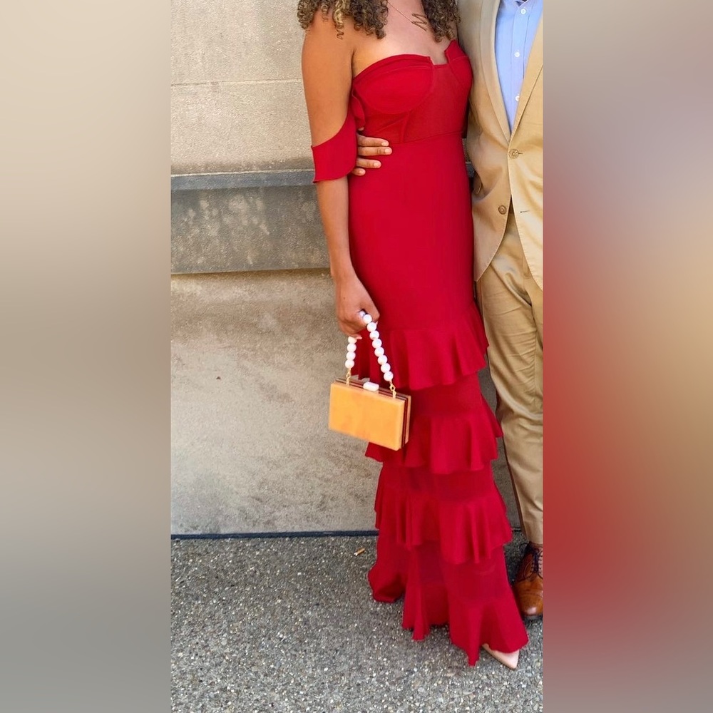 Nasty Gal maxi layered dress tailored to be a size 8